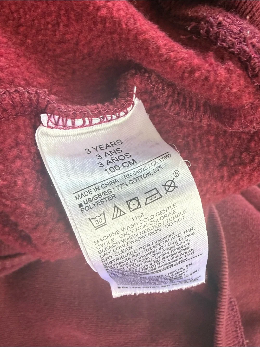 Gap Kids Bluey Maroon Sweatshirt Toddler Crewneck VintageSoft Fleece Pullover 3T